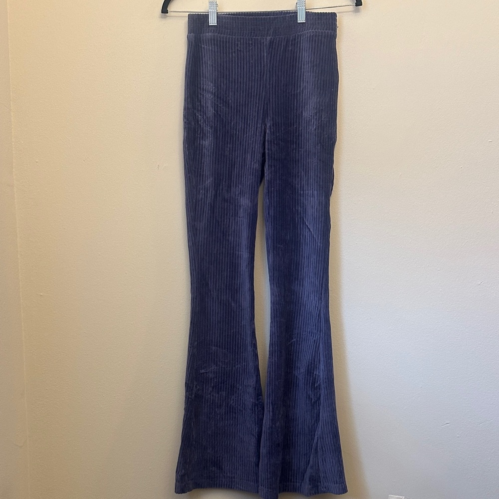 Aerie Midnight Purple‎ Corduroy NWT Flare Hi-Rise Pants Sz XS Regular Stretchy